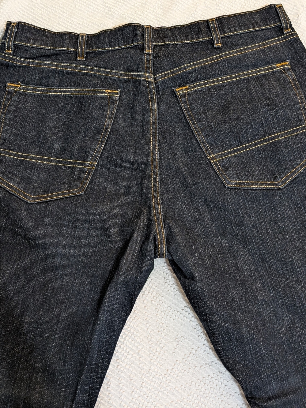 Arizona Jean Company Men’s Slim Straight Jeans in Dark Indigo Black Wash